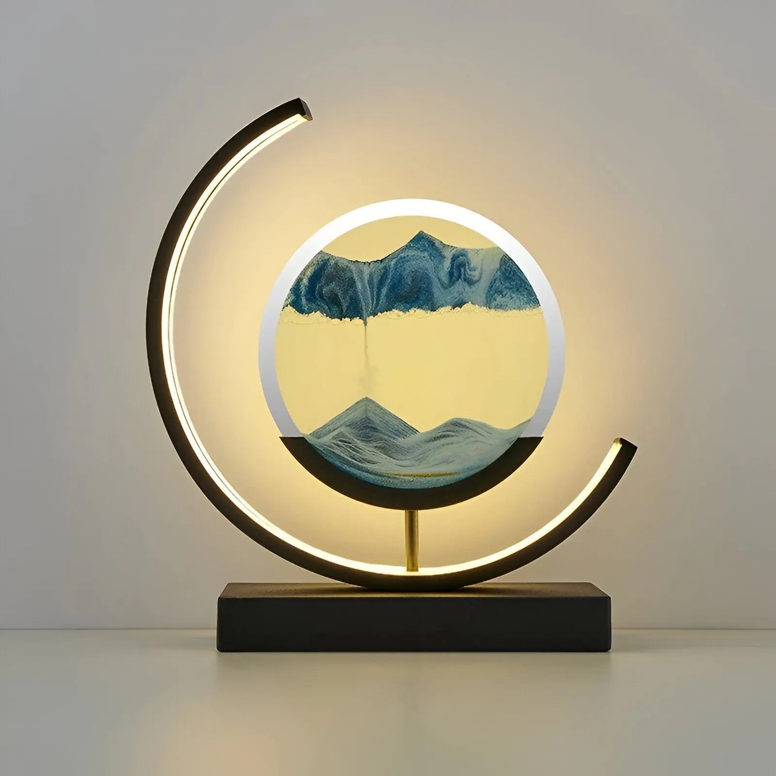 Sand lamp with LED light and remote control – decorative and atmospheric