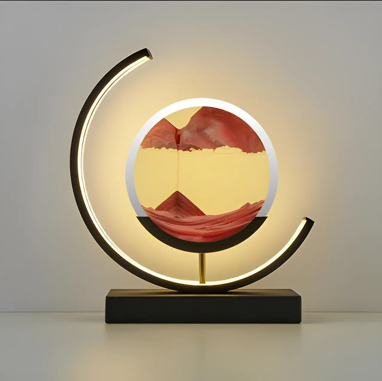 Sand lamp with LED light and remote control – decorative and atmospheric
