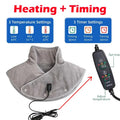 Neck and shoulder massage pillow with heat and vibration