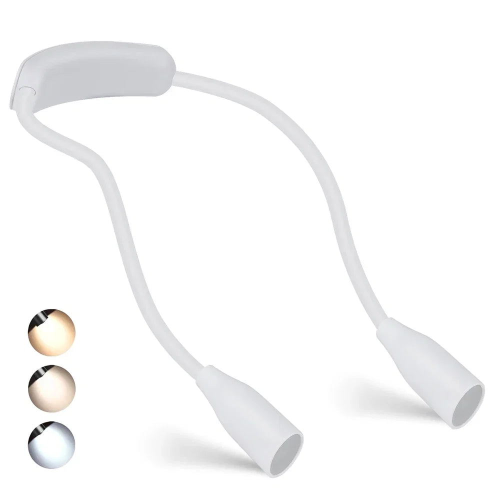 LED Neck Light with 3 Light Colours – USB Rechargeable & Dimmable
