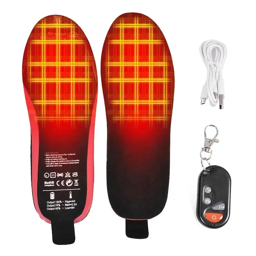 Heated insoles with remote control - 3 heat settings