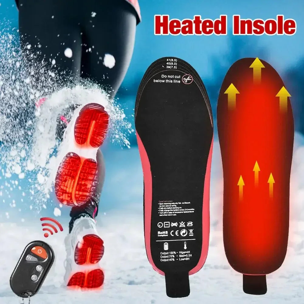 Heated insoles with remote control - 3 heat settings