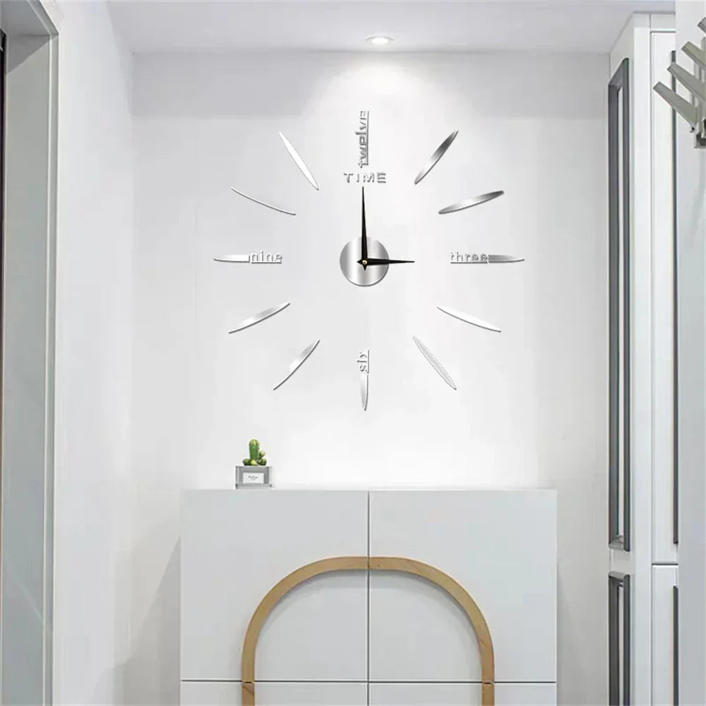 Self-Adhesive 3D Acrylic Wall Clock – Modern and Customisable