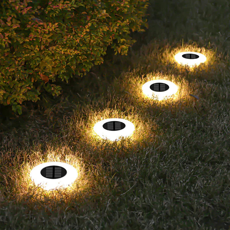 Solar-Bodenleuchten 4er-Set – 14 LEDs und 360°-Lichtring product image 3