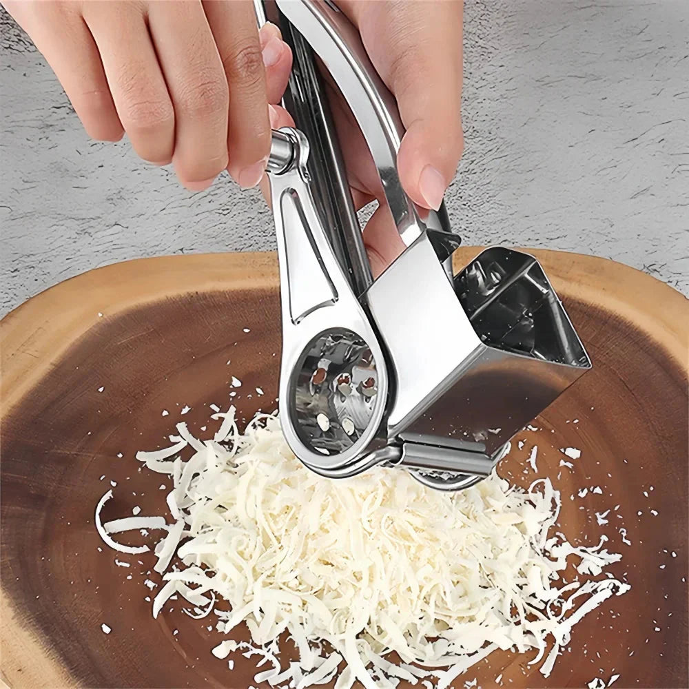 Rotationsreibe für Käse – Edelstahl mit Handkurbel product image 3