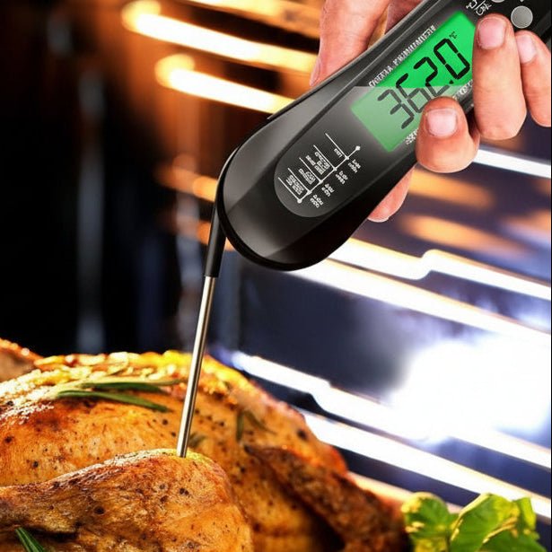 Digitales Fleischthermometer mit klappbarer Sonde und LED-Display