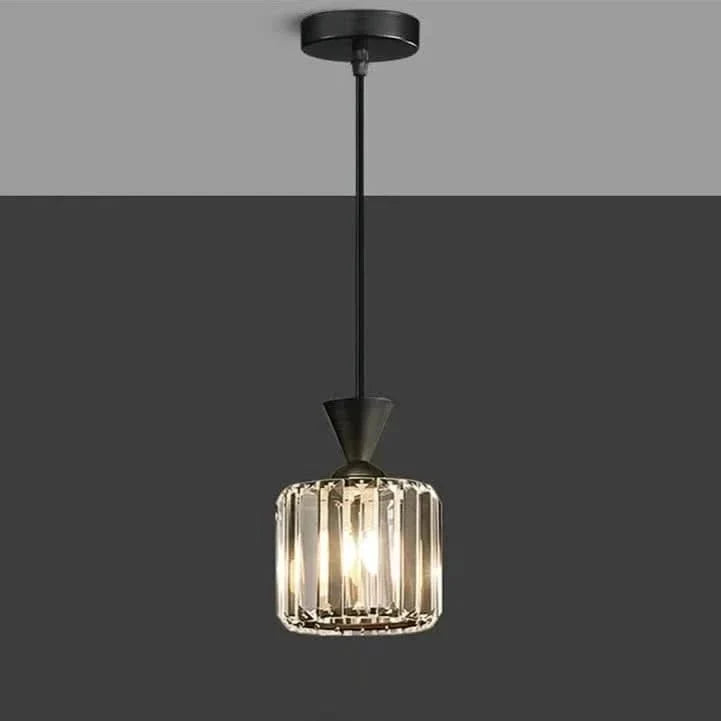 Art Deco crystal pendant light - elegant hanging light design
