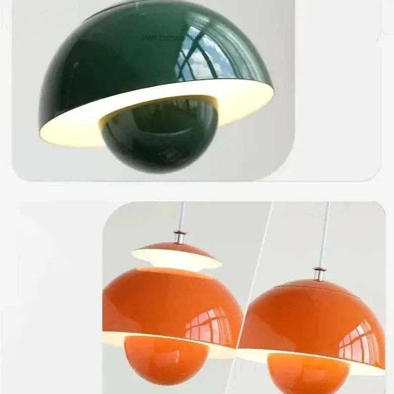 Retro ceiling light made of polished metal in the Art Deco style