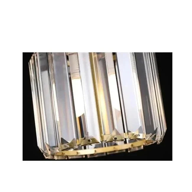 Art Deco crystal pendant light - elegant hanging light design