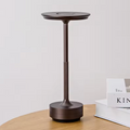 Cordless LED table lamp with touch dimmer, aluminum, IP44