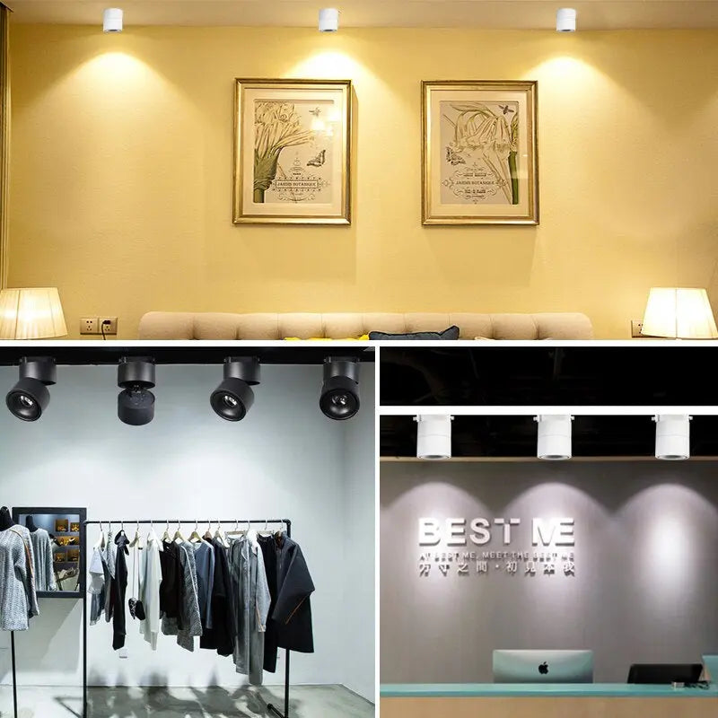 LED Ceiling Spotlight Swivellable 350° Rotatable Warm White Aluminium