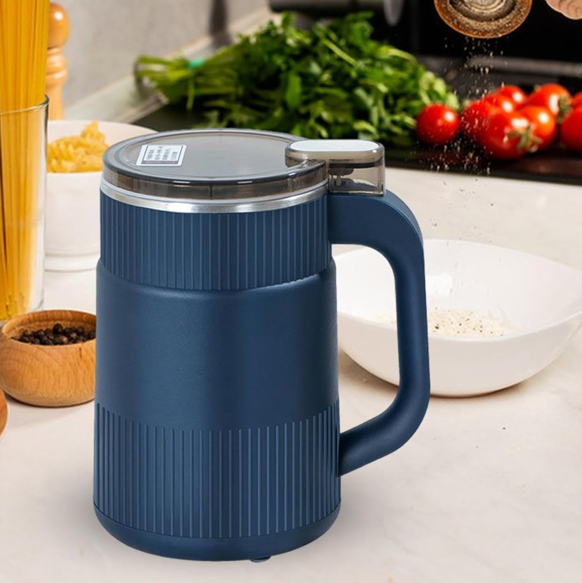 Electric grain mill for flour, seeds and beans