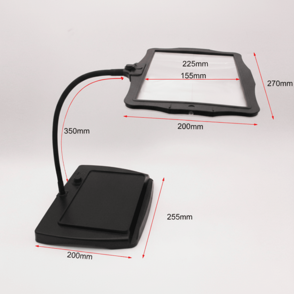 Tischlupe mit LED-Beleuchtung für präzises Arbeiten und Lesen