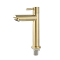 Single-lever bathroom faucet made of stainless steel - modern design