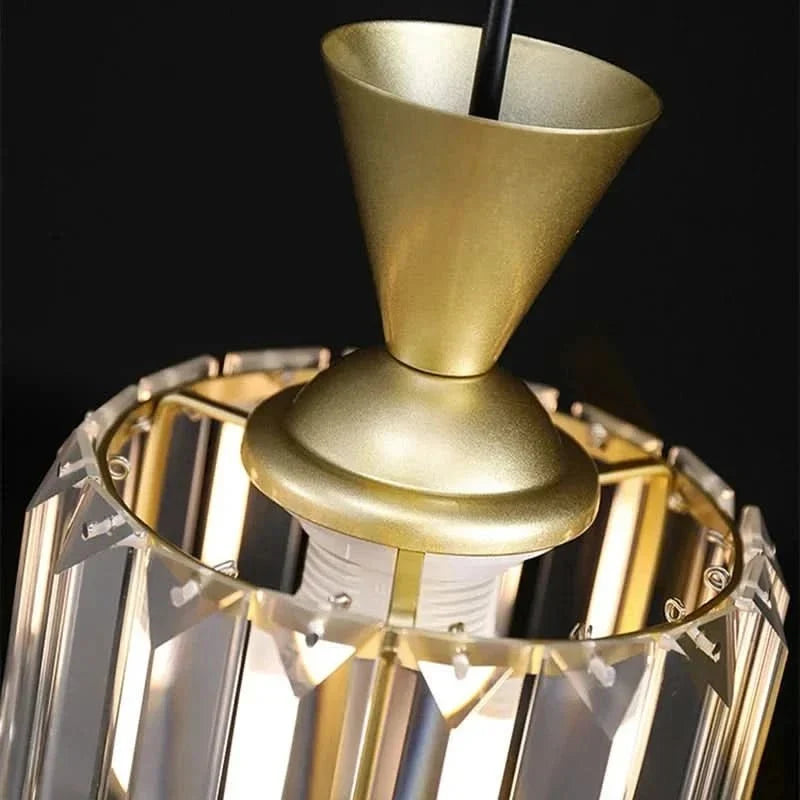 Art Deco crystal pendant light - elegant hanging light design