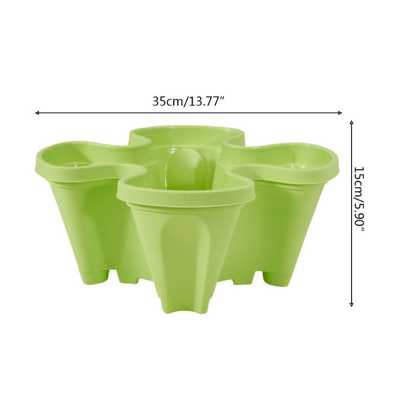 Vertical planting tower with 4 levels - stackable for balcony & garden