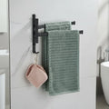 Towel rack with 2 arms - space-saving for the wall
