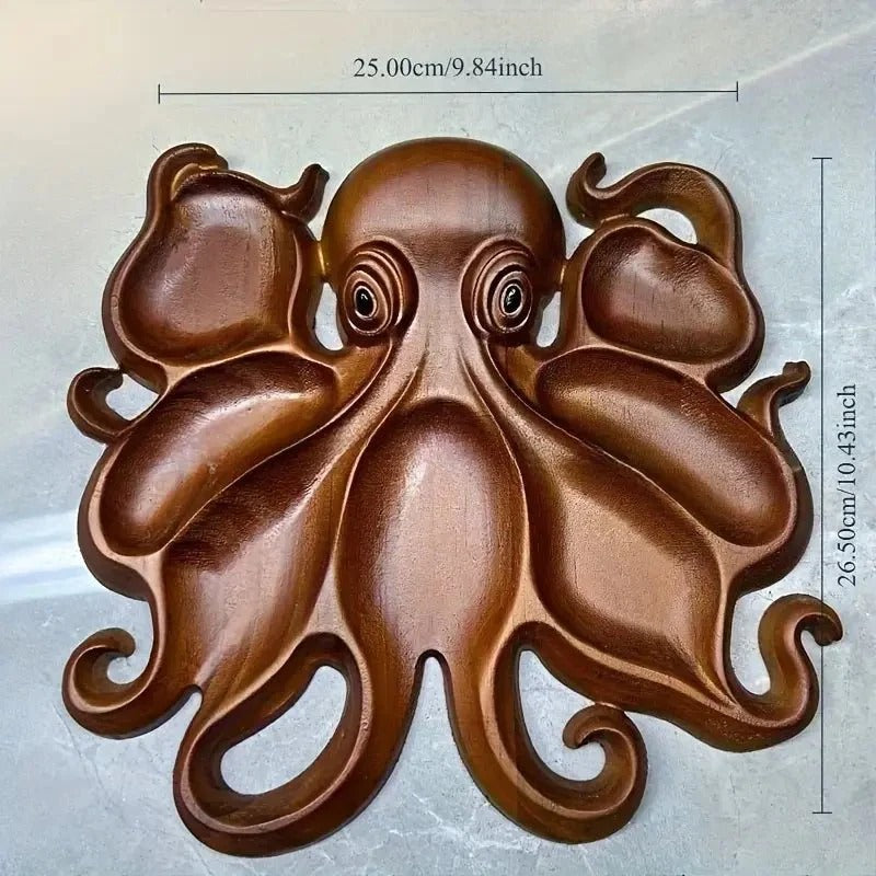 Servierbrett aus Massivholz in Tierform – Snackplatte mit Fächern