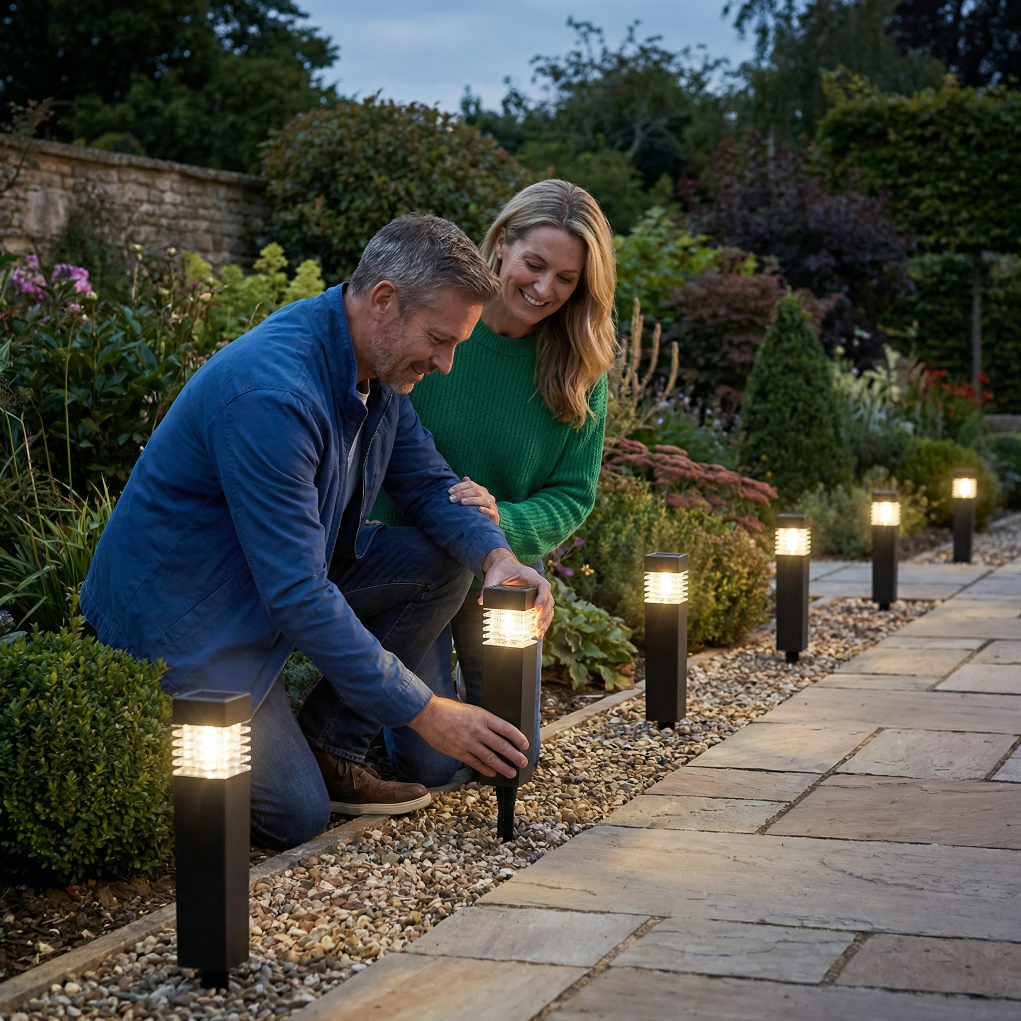 Solar LED Gartenleuchte – kabellos, automatisch, wetterfest