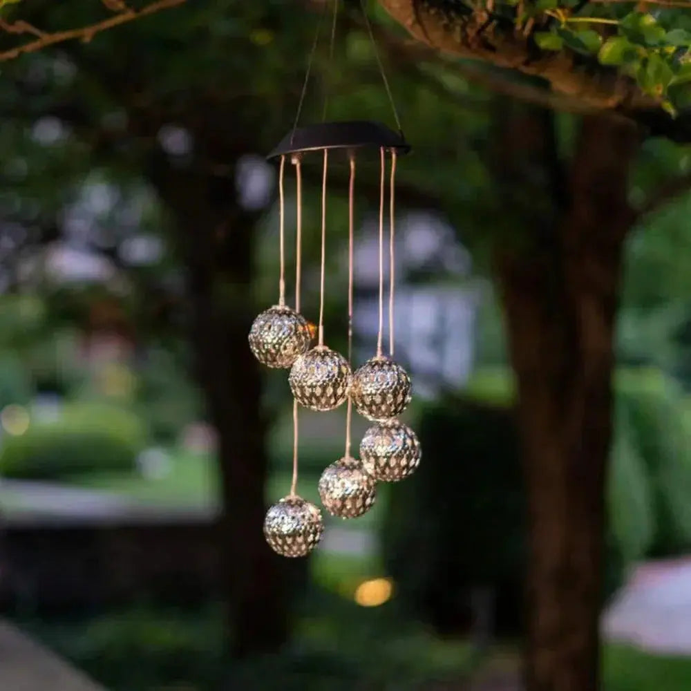 Solar-Windspiel mit Farbwechsel-LED – Leuchtendes Ambiente für Garten & Balkon product image 3