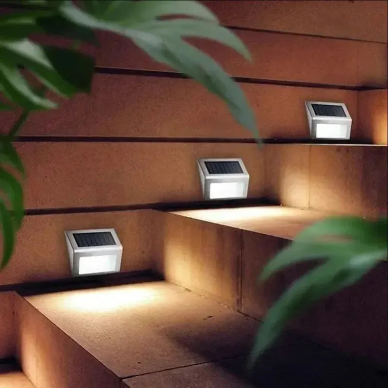 Solar Stufenleuchte Edelstahl – Kabellose LED-Außenbeleuchtung