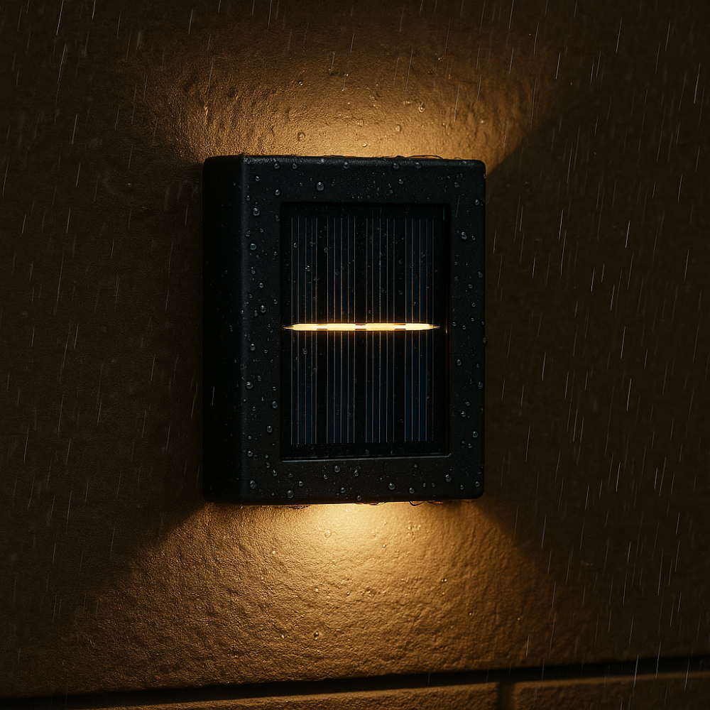 Außenwandlampe mit warmweißem LED-Licht – 4er-Set