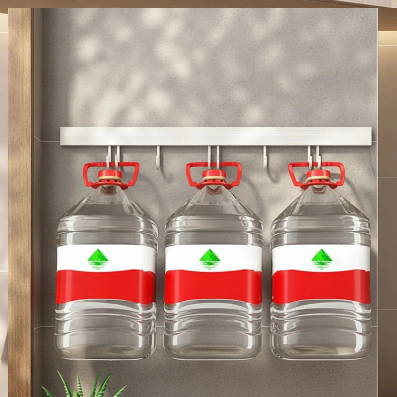 Kitchen rack without drilling - space-saving hanging system