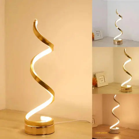 Spiralförmige LED-Tischlampe 19W mit Dimmer – Blendfreies Licht