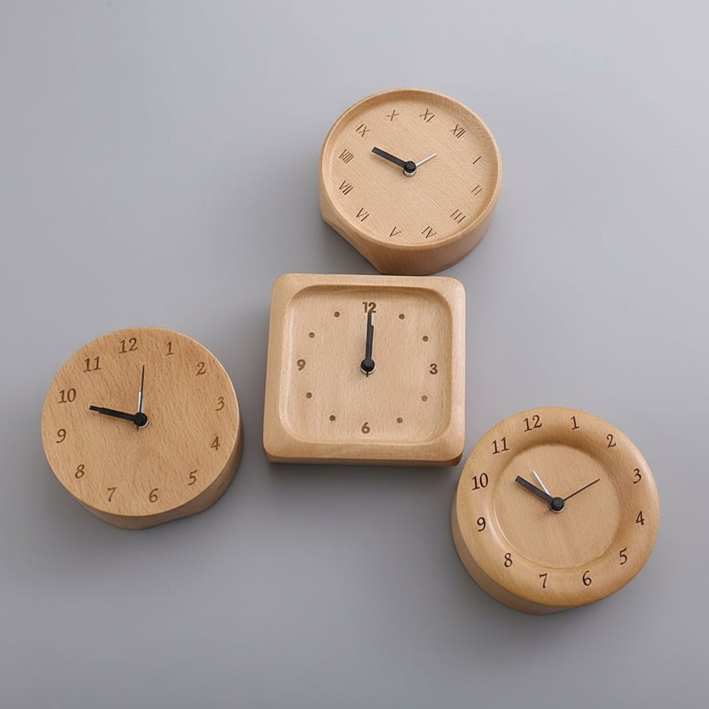 Wecker aus Buchenholz – Leises Uhrwerk, Minimales Design product image 3