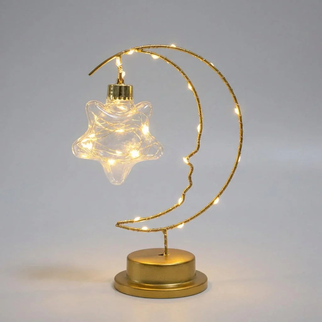 LED moon-design table lamp with adjustable lighting modes
