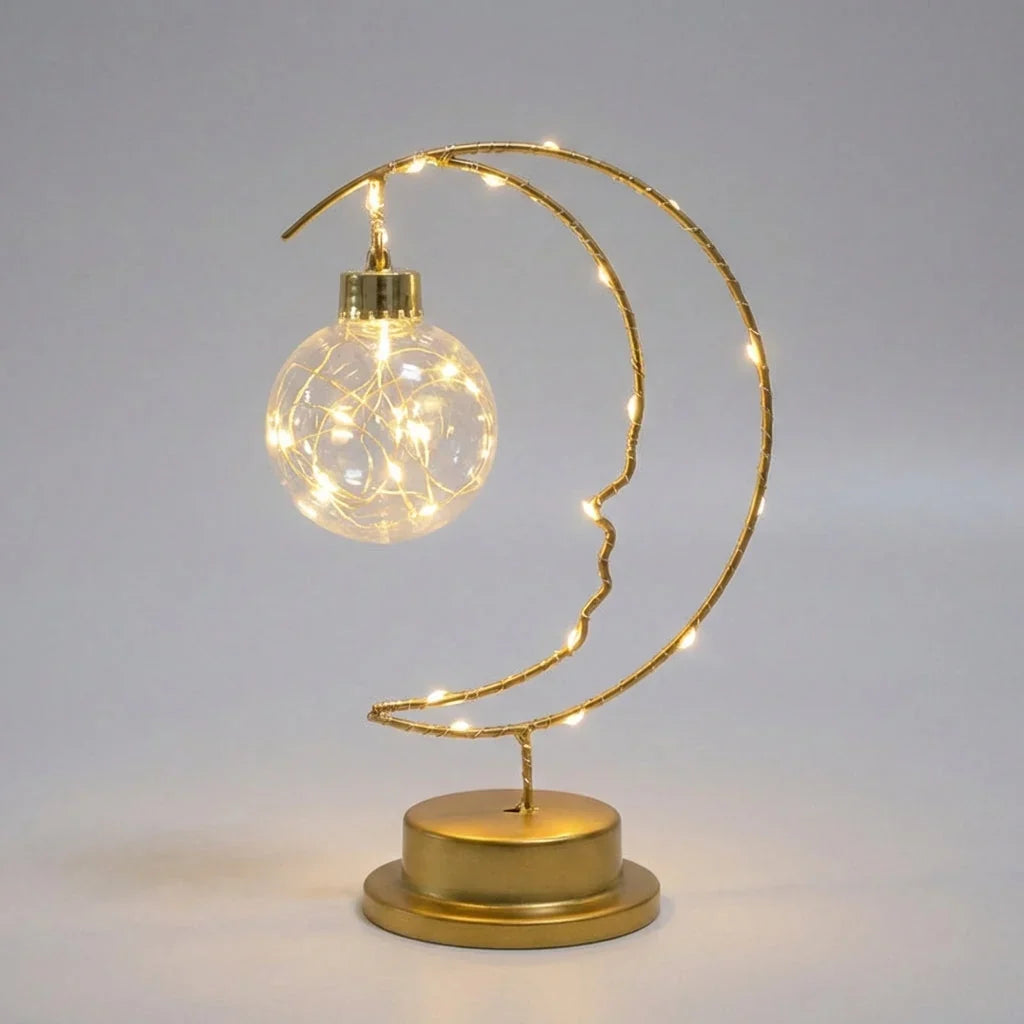 LED Tischlampe Monddesign mit verstellbaren Lichtmodi