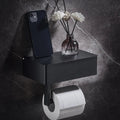 Toilettenpapierhalter mit Ablage und Box – bohrfrei montierbar