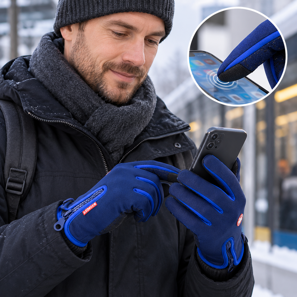 Touchscreen-Winterhandschuhe wind- und wasserdicht für den Alltag