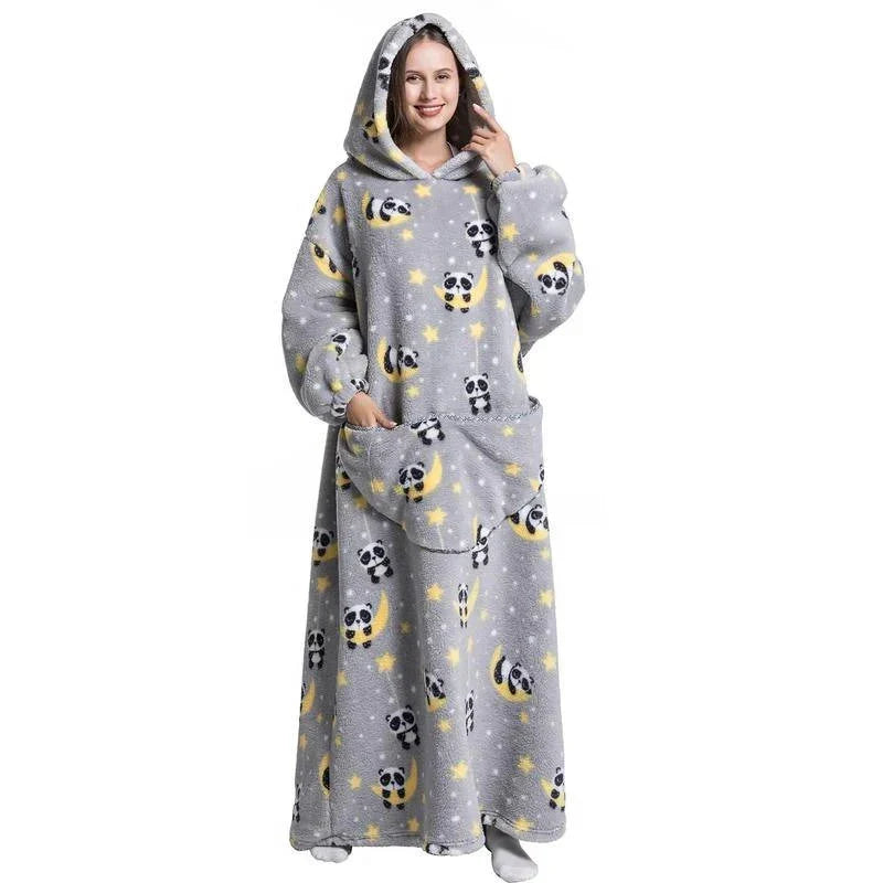 Decken-Hoodie mit Fleece und Sherpa – warm und tragbar