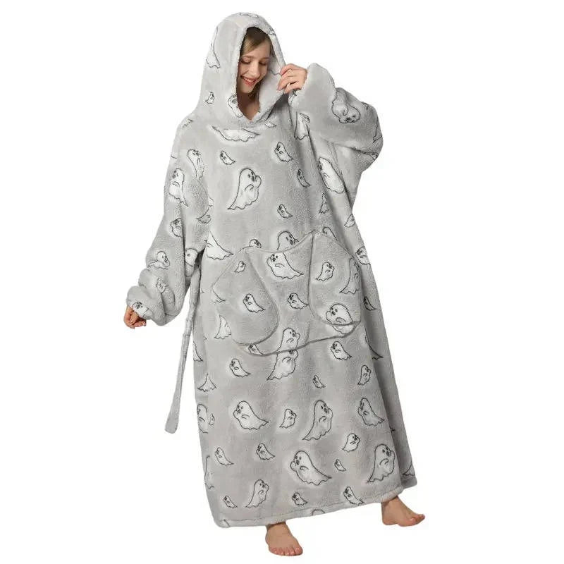 Decken-Hoodie mit Fleece und Sherpa – warm und tragbar