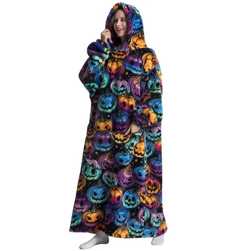 Decken-Hoodie mit Fleece und Sherpa – warm und tragbar