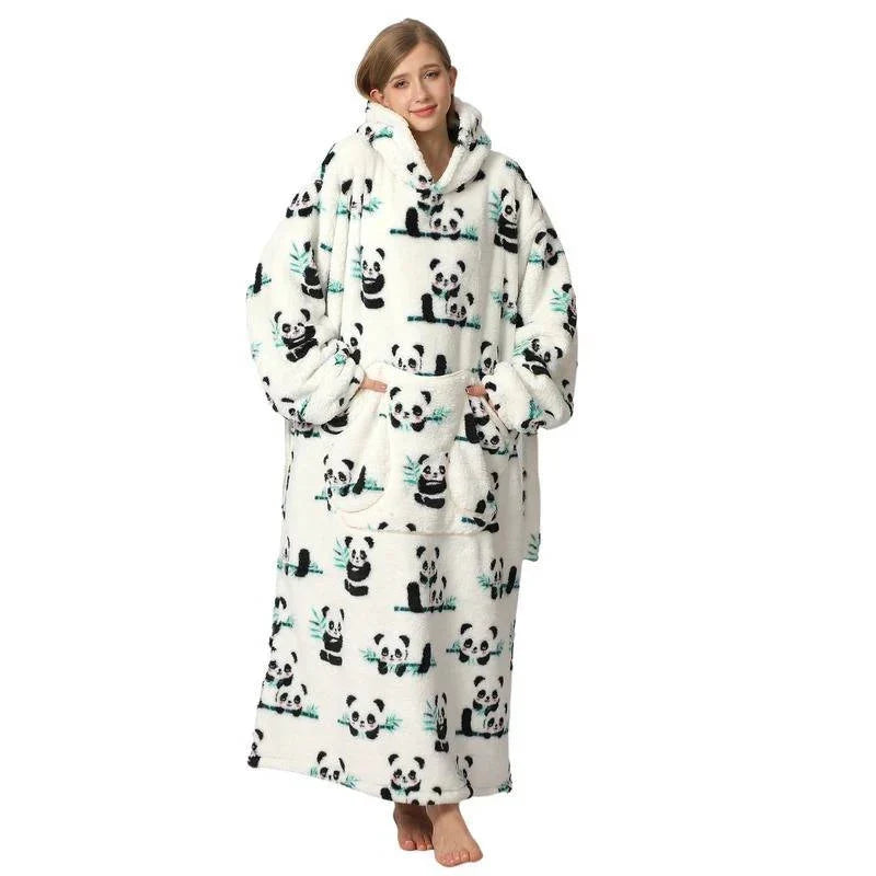 Decken-Hoodie mit Fleece und Sherpa – warm und tragbar