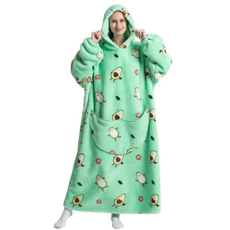 Decken-Hoodie mit Fleece und Sherpa – warm und tragbar