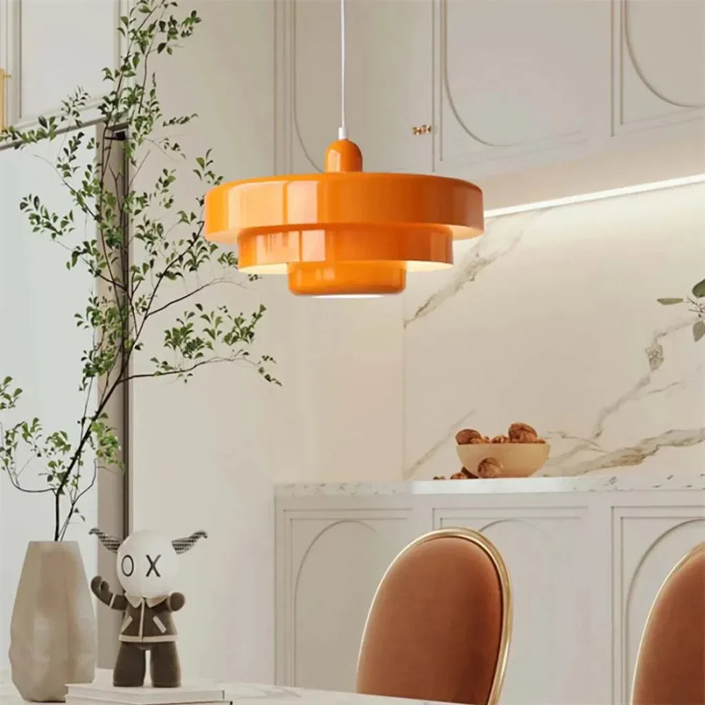 Three-Layer Disc Pendant Light in Macaron Design