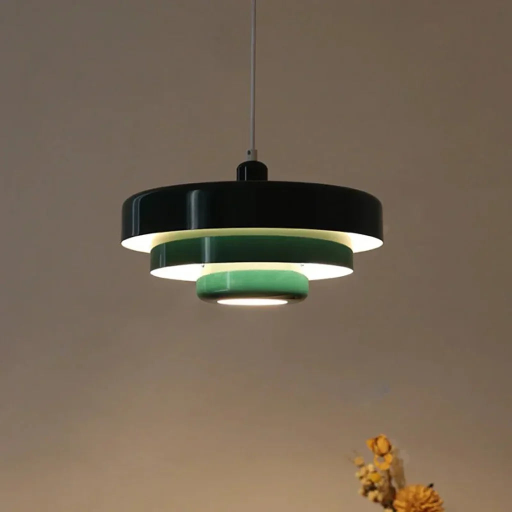 Three-Layer Disc Pendant Light in Macaron Design
