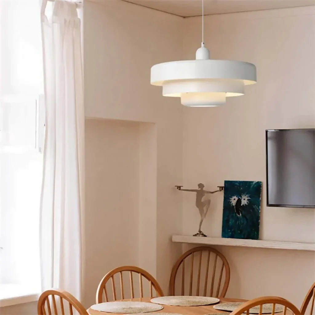 Three-Layer Disc Pendant Light in Macaron Design