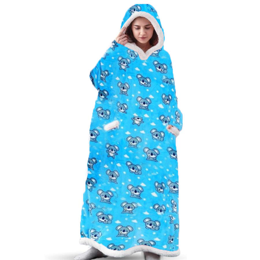 Oversized Hoodie Decke mit Kapuze und Taschen für Wärme