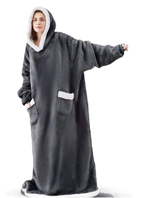 Oversized Hoodie Decke mit Kapuze und Taschen für Wärme