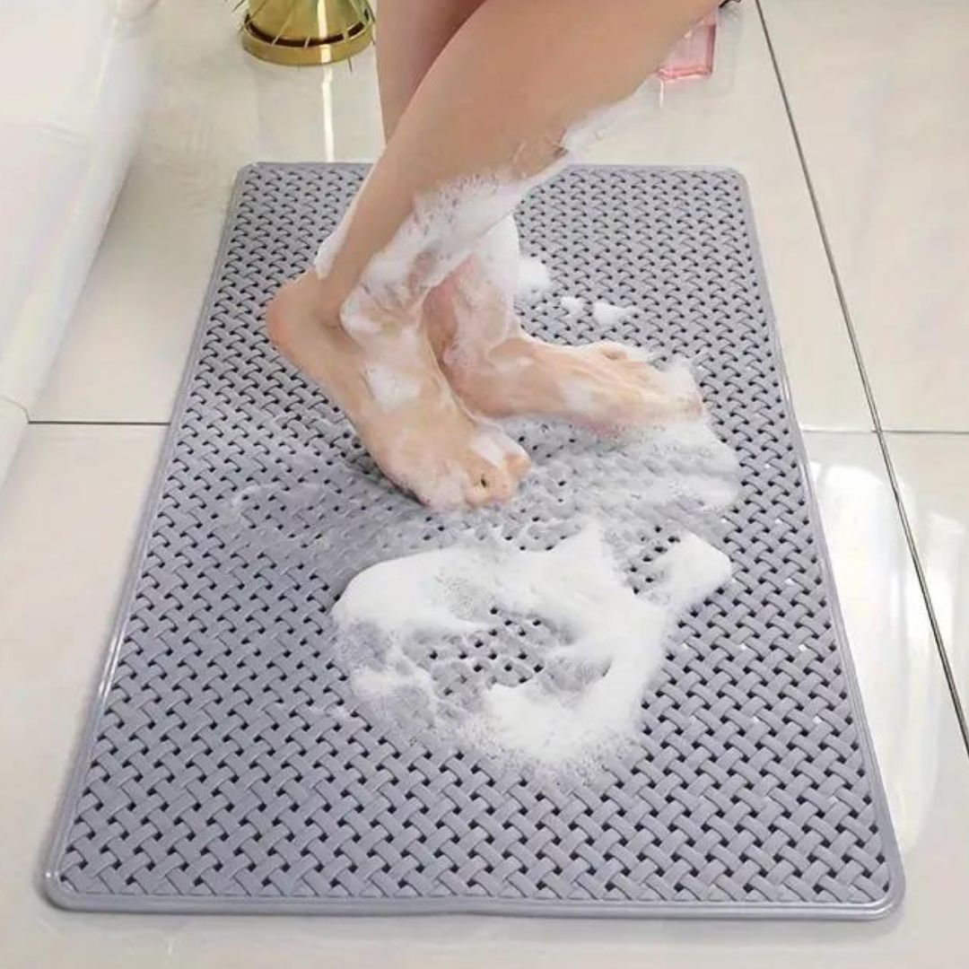 Badewannenmatte rutschfest mit Saugnäpfen – sicher & pflegeleicht