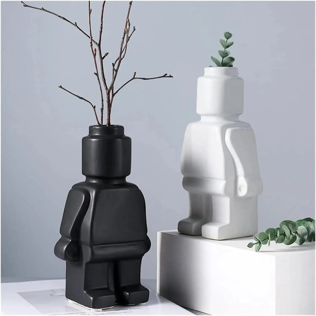 Vase im Bauklotz Design – moderne Dekoration für Innenräume
