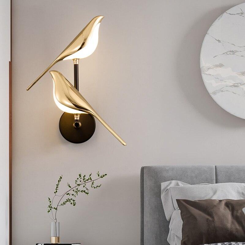 Vogel Wandlampe LED – moderne Wandleuchte mit magnetischer Befestigung