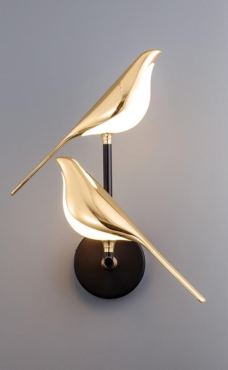 Vogel Wandlampe LED – moderne Wandleuchte mit magnetischer Befestigung