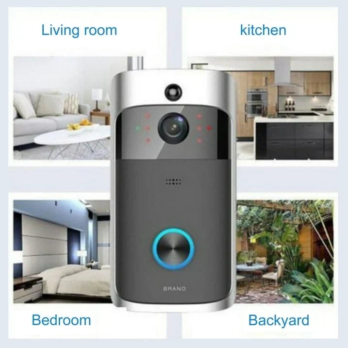 Wi-Fi video doorbell with HD night vision and two-way audio