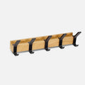Wandgarderobe aus Holz und Metall – platzsparende Hakenleiste