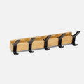 Wandgarderobe aus Holz und Metall – platzsparende Hakenleiste